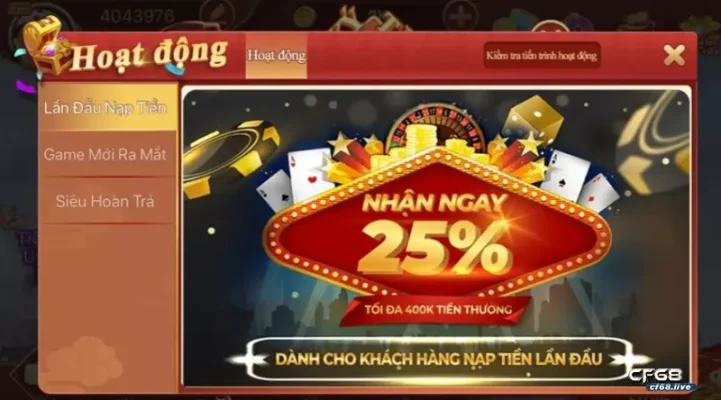 Hướng dẫn thực hiện lệnh nạp thẻ App Game CF68