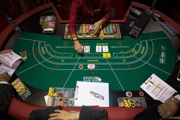 Hình ảnh một bàn Baccarat