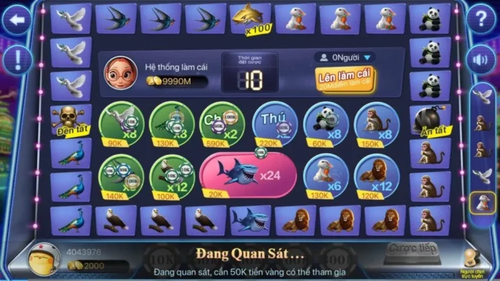 Giao diện chơi game