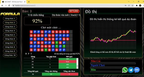 Có nhiều tool hack baccarat để người chơi lựa chọn