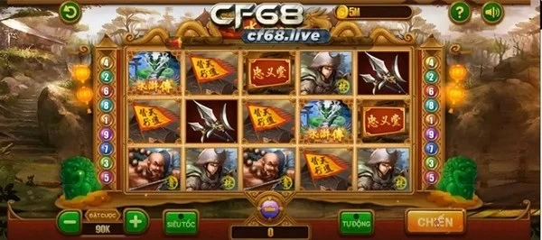 Giao diện game Thuỷ Hử tại nhà cái hàng đầu CF68