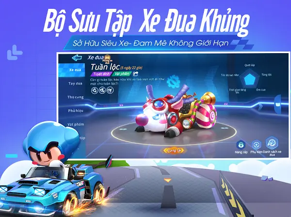 Kho xe đua trong game cực đa dạng