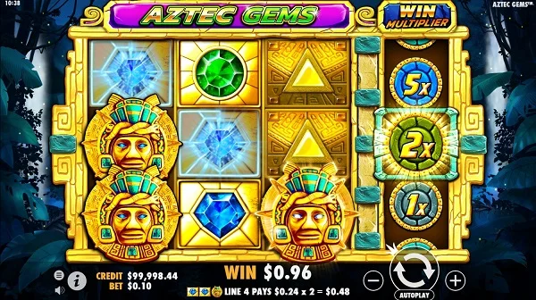 Thiết kế của Aztec Gems đẹp và có màu sắc bắt mắt