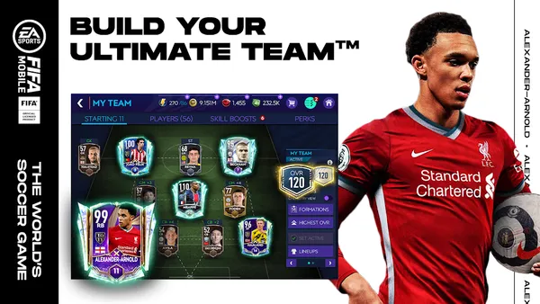 Chọn team để bắt đầu chơi FIFA Football