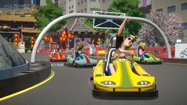 Góc nhìn thứ nhất giúp bạn dễ dàng quan sát biểu cảm của các vị khách trong game Planet Coaster