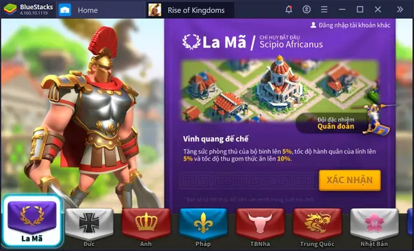 Tạo hình nhân vật nam mạnh mẽ, oai hùng trong Game Rise of Kingdoms