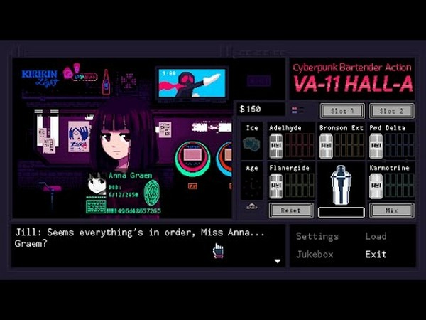 Game Va-11 Hall-a có bối cảnh vào năm 207X