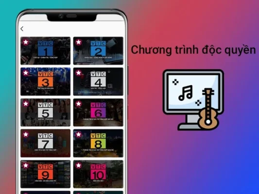 Ứng dụng VTC NOW sở hữu nhiều chương trình độc quyền