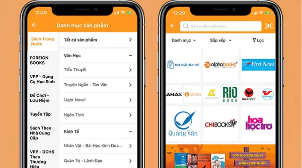 Ứng dụng Fahasa - mua sách online dễ dàng