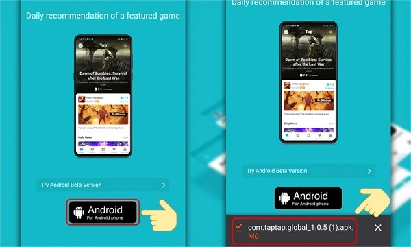 Hướng dẫn tải, cài đặt thành công ứng dụng Tap Tap