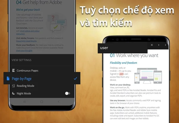 Tìm kiếm nhanh chóng, đơn giản với ứng dụng Adobe Reader