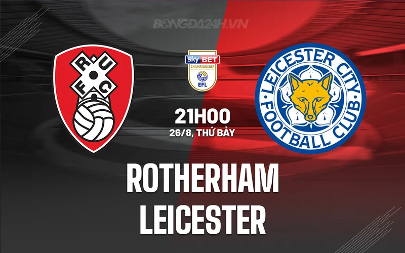 Soi kèo Rotherham Utd vs Leicester City Hạng Nhất Anh ngày 26/08/23