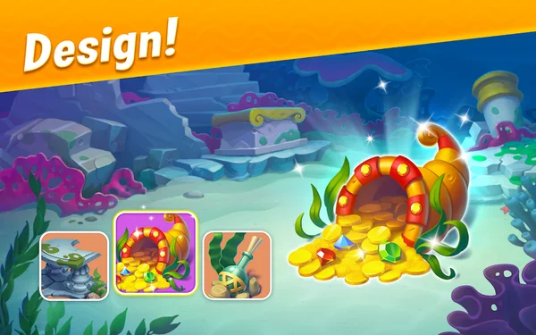 Trải nghiệm thú vị kết hợp giải đố và nuôi cá tại game Fishdom