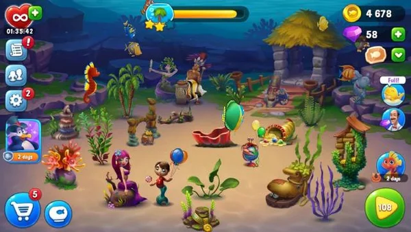 Lối chơi thú vị của tựa game nuôi cá - giải đố game Fishdom