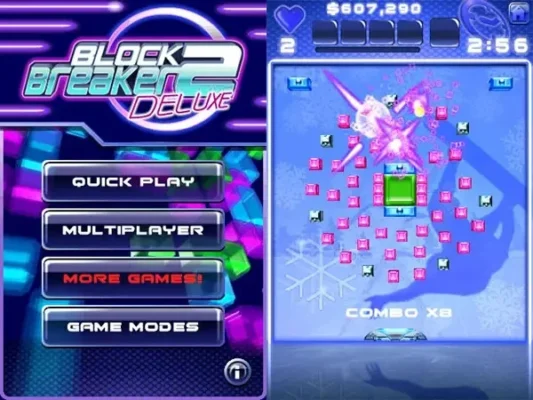 Game Block Breaker Deluxe 2 là một trò chơi thể loại Breakout hoặc Arkanoid