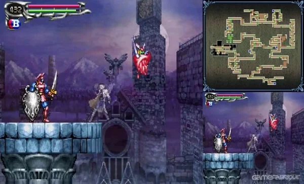 Game Castlevania: Dawn of Sorrow sử dụng đồ họa 2D chất lượng cao