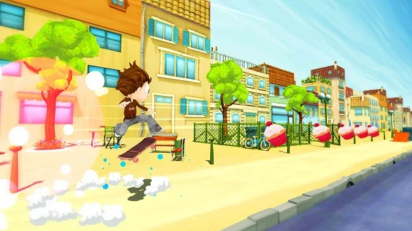 Đồ họa và âm thanh trong game Angelo Skate Away sáng sủa, đẹp mắt