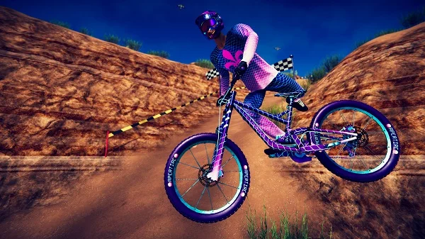 Gameplay của Descenders xoay quanh cuộc đua xe đạp núi với các yếu tố thể thao mạo hiểm