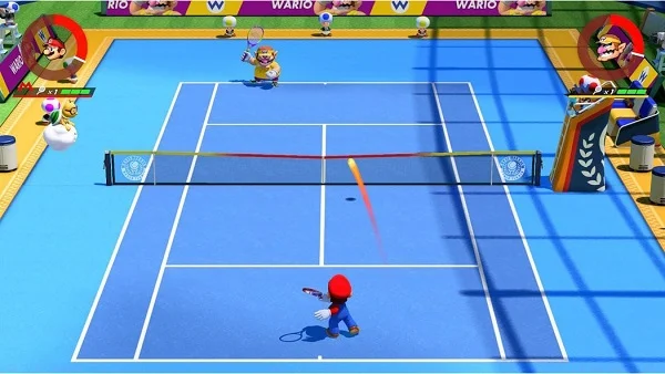 Game Mario Tennis Aces có đồ họa tươi sáng, rực rỡ và đáng yêu