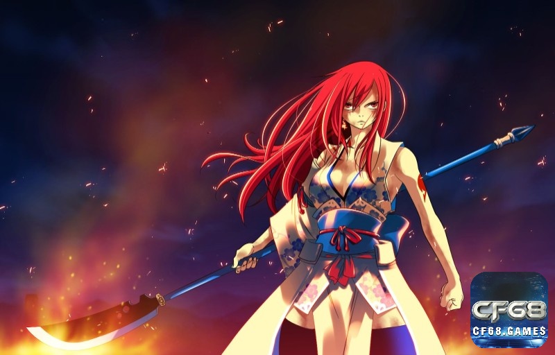 Erza Scarlet - một trong các nhân vật trong fairy tail với sức mạnh và tinh thần lãnh đạo đáng ngưỡng mộ.