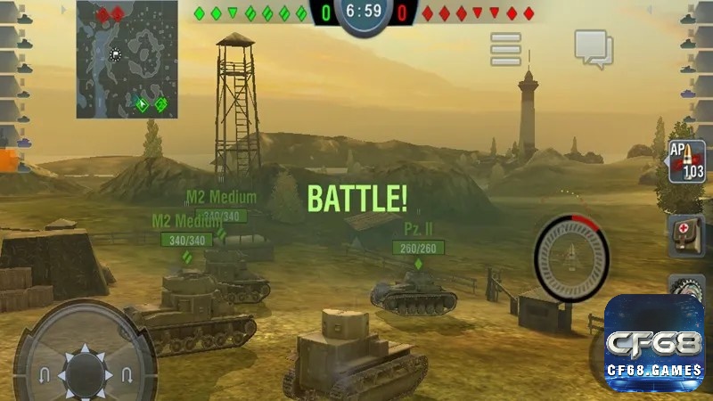 Nắm vững giao diện và điều khiển sẽ là bước quan trọng trong cách chơi world of tank blitz.