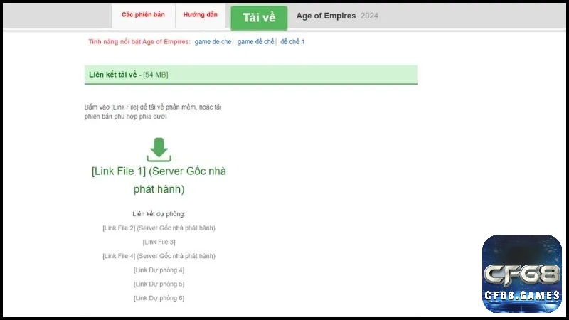 Cách tải đế chế trên PC mà CF68.ONLINE đã chia sẻ cho phép bạn trải nghiệm trò chơi hấp dẫn mà không cần phiên bản chính thức