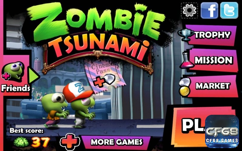 Zombie Tsunami - Cuộc chạy trốn zombie không ngừng, đầy hấp dẫn và gây nghiện.