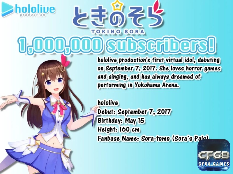 Tokino Sora nữ Vtuber Gen 0 khiến càng nhiều người biết Hololive là gì